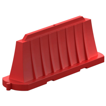 Дорожный водоналивной вкладывающийся барьер блок 2 метра красный